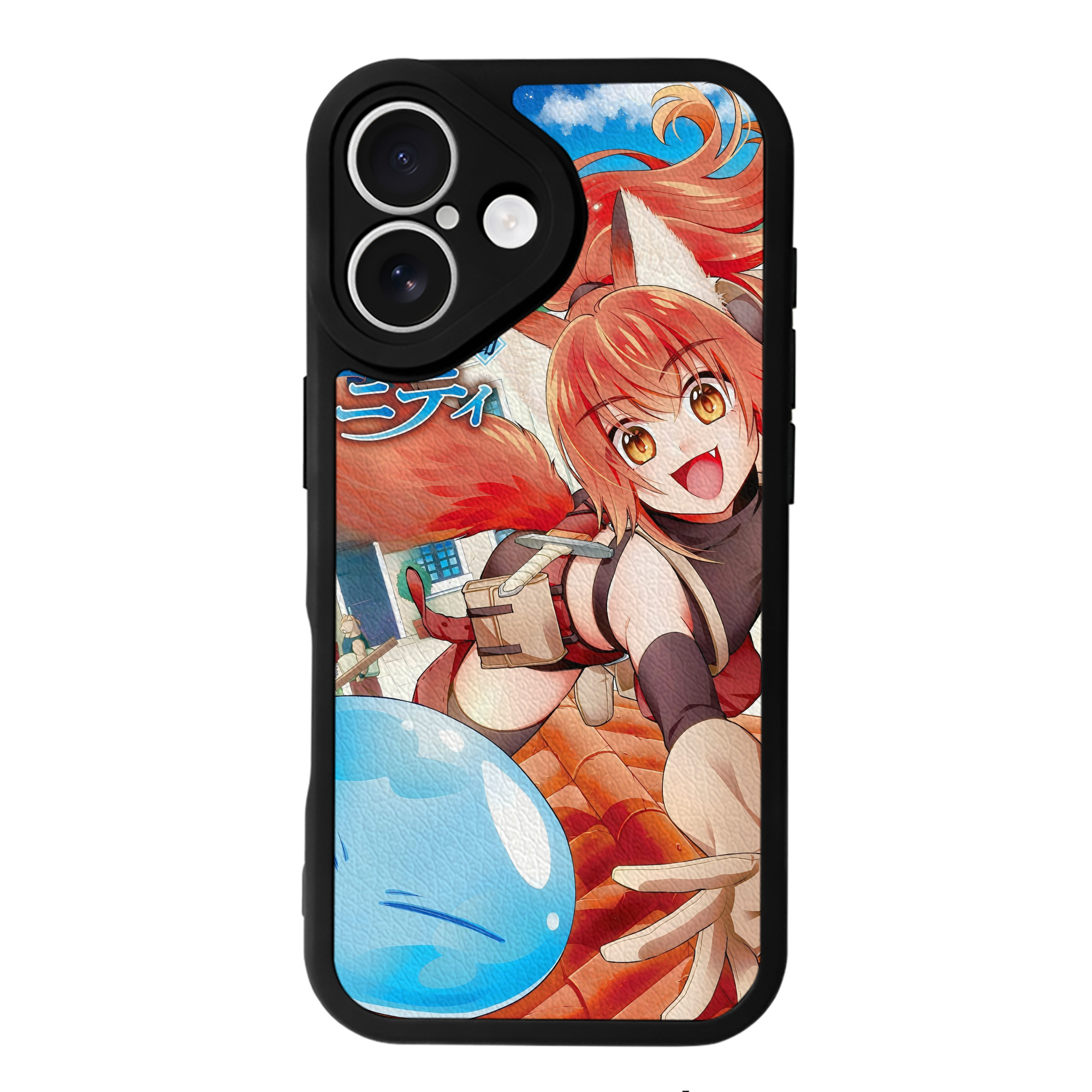 （画像用） 転スラ Regarding Reincarnated to Slime 【iPhone 16シリーズ対応】シリコンスマホケース（レザー調） 材質：シリコン